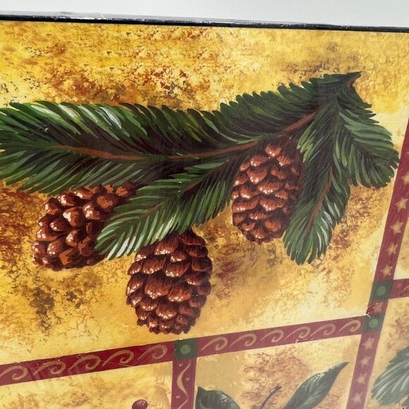 Christmas placemats hard cork backed sturdy holiday new in packageVintage - Picture 3 of 15